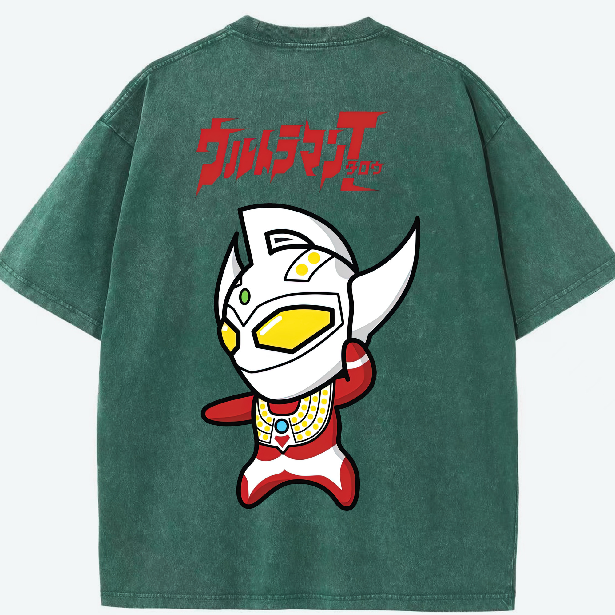 （画像用） ウルトラマン Ultraman 綿100% ヴィンテージ風 半袖Tシャツ（背面プリント）